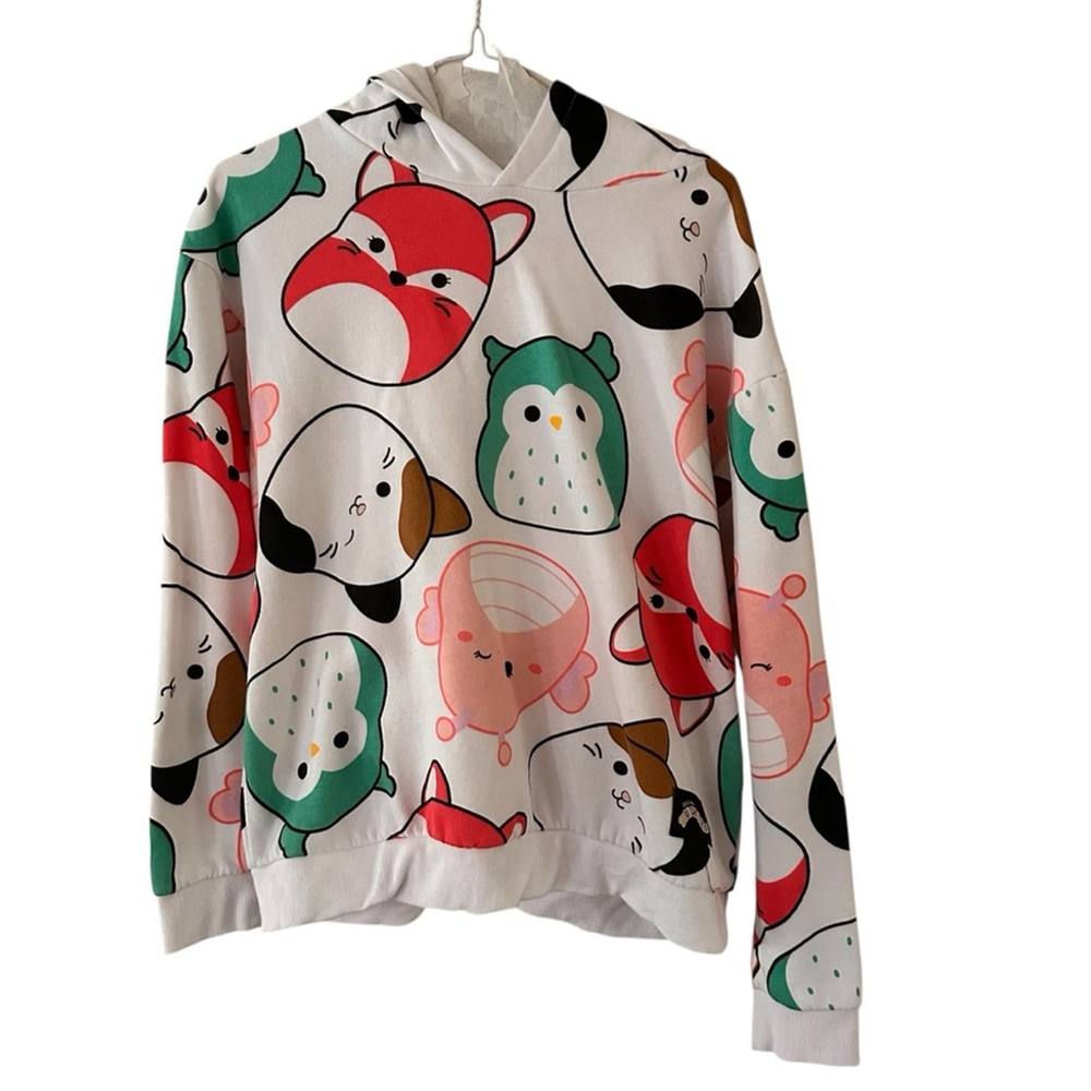 SQUISHMALLOWS Unisex Youth Hoodie white with Multicolour Graphic sz 14-15 yrs